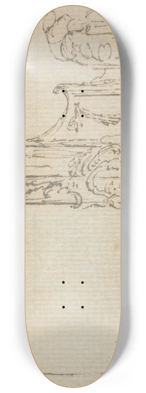 Joseph Wilton - Design for a Chimneypiece. 8.25 inch art skate deck Joseph Wilton - Design for a Chimneypiece. 8.25 inch art skate deck