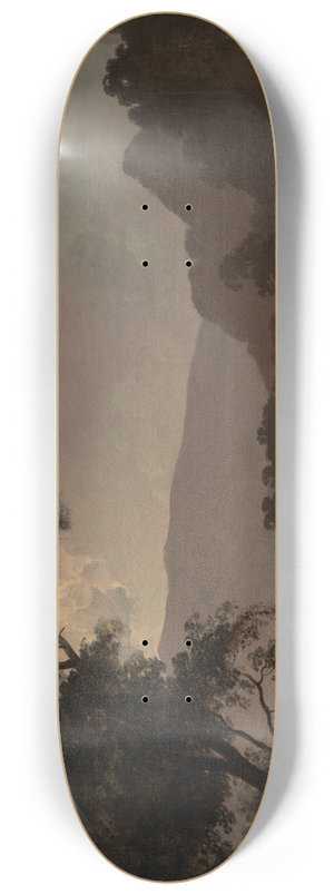 Joseph Wright of Derby - A moonlit landscape 8.25 inch art skate deck