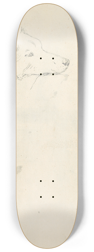Joseph Wright of Derby - Head of a Dog 8.25 inch art skate deck