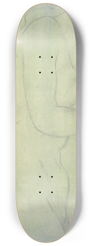 Joseph Wright of Derby - Sketch of a Female Nude Resembling the Medici Venus 8.25 inch art skate deck