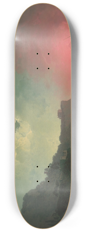 Joseph Wright of Derby - Vesuvius in eruption, viewed from Posillipo 8.25 inch art skate deck