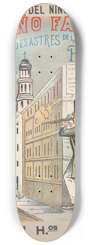 Jos Guadalupe Posada - Biblioteca Del Nio Mexicano. El Ao Fatal  Los Desastres de la Patria 8.25 inch art skate deck