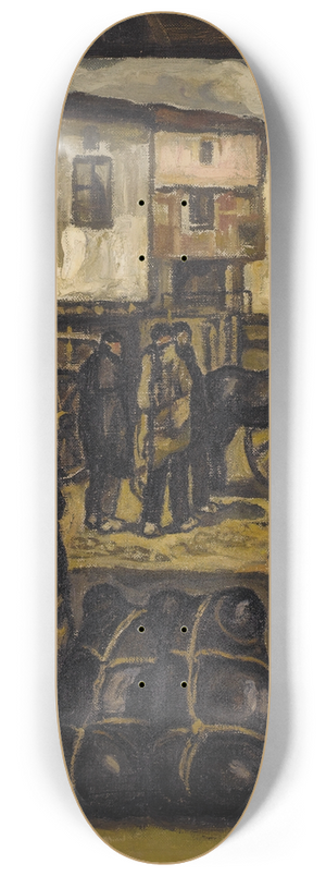 Jos Gutirrez Solana - Los Trabajadores (The Wine Loaders) 8.25 inch art skate deck