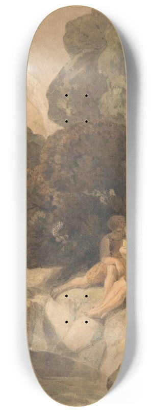 Joshua Cristall - Arcadian Shepherds by a Pool 8.25 inch art skate deck
