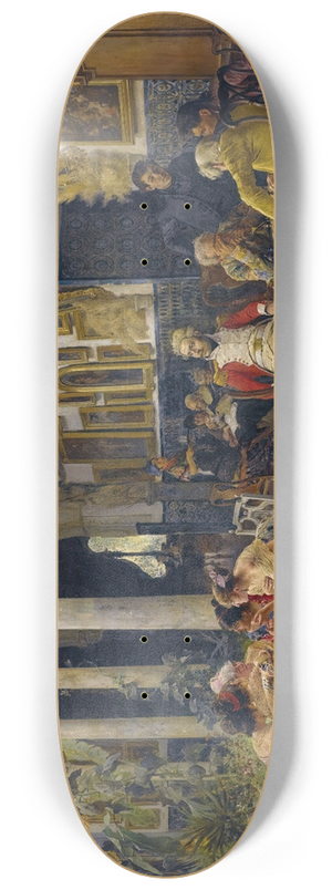 Jos Jimnez y Aranda - Conversation In A Sevillian Courtyard 8.25 inch art skate deck