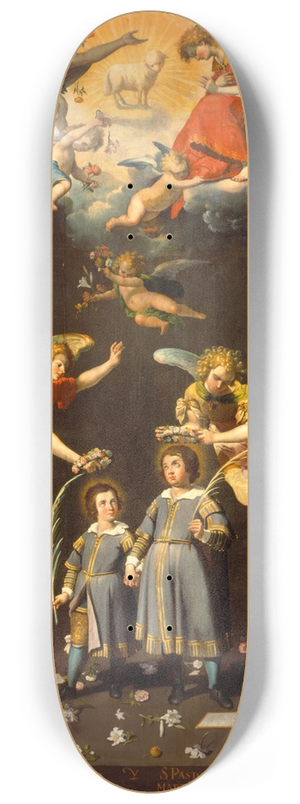 Jos Jurez - Saint Justus And Saint Pastor 8.25 inch art skate deck