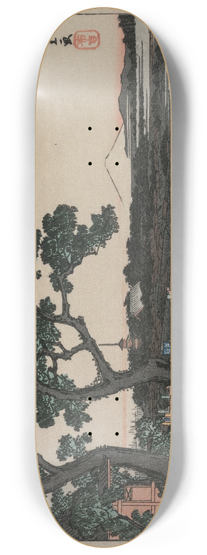 And Hiroshige - Picture of Matsuchiyama, from the series Famous Places in the Eastern Capital 8.25 inch art skate deck