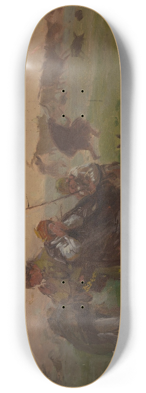 Jozef Chelmonski - Before the storm, sketch for the painting Storm 8.25 inch art skate deck