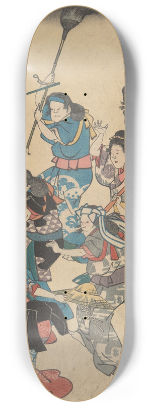 And Hiroshige - Servants Quarrel 8.25 inch art skate deck