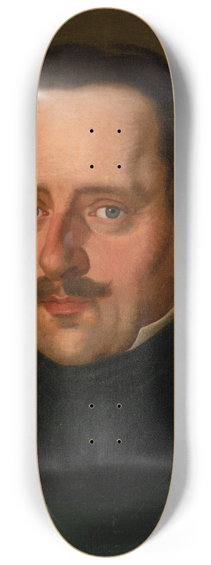 Jozef Czauczik - Portrait of Spi Zupan Count Karol Csky 8.25 inch art skate deck