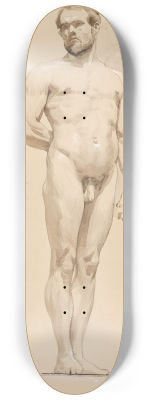 Jozef Hanula - Study of a standing man 8.25 inch art skate deck