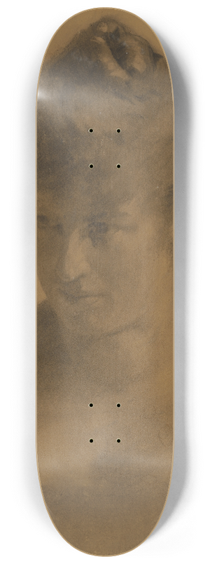 Jozef Hanula - Study of a womans head 8.25 inch art skate deck