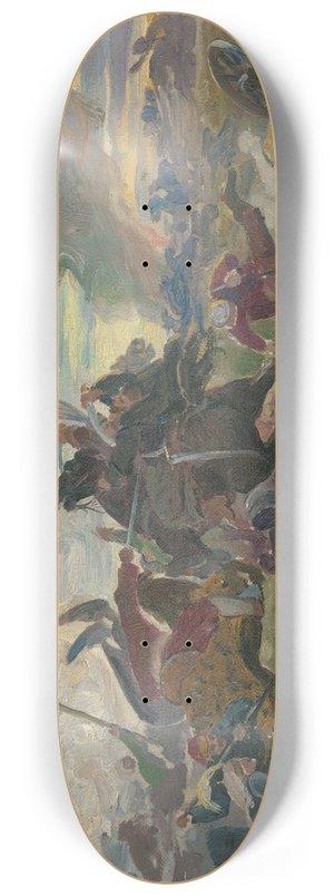 Jozef Hanula - The Death of Tomory in the Battle of Mohcs 8.25 inch art skate deck