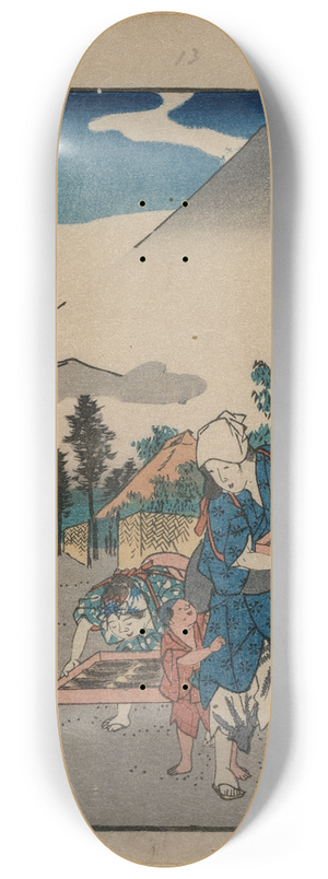 And Hiroshige - The Fifty-Three Stations of the Tokaido: Numazu 8.25 inch art skate deck