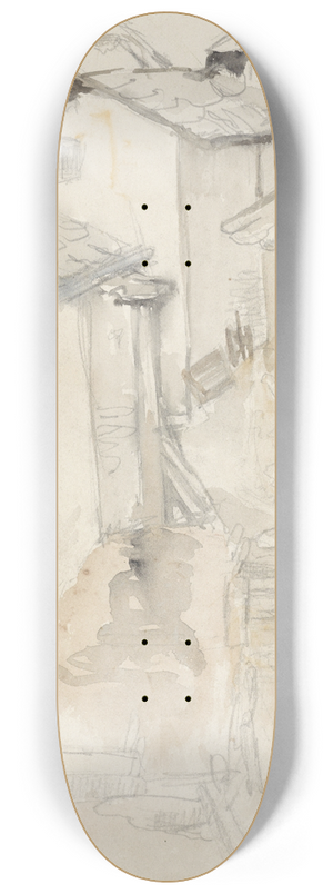 Jozef Israls - Steegje tussen oude huizen 8.25 inch art skate deck