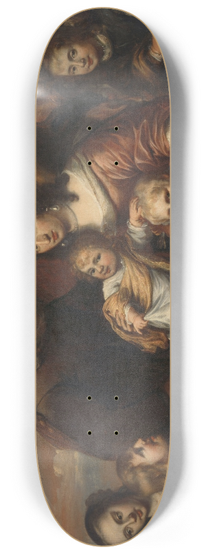 Jrgen Ovens - A couple with six children 8.25 inch art skate deck Jrgen Ovens - A couple with six children 8.25 inch art skate deck