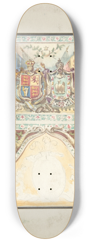J. S. Pearse - Design for a Coat of Arms 8.25 inch art skate deck
