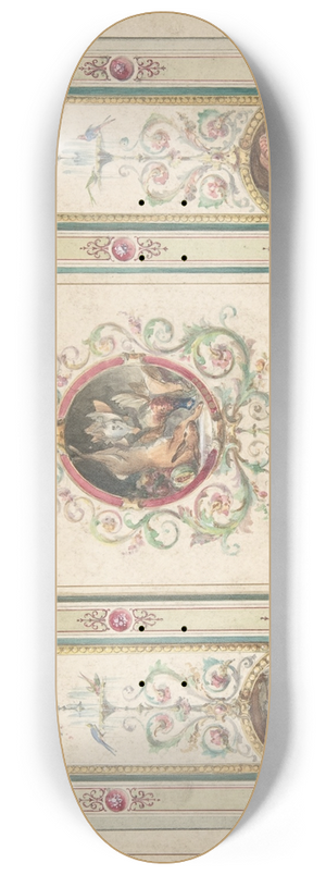 J. S. Pearse - Design for Decorative Panels with Hunting Scenes Inset 8.25 inch art skate deck