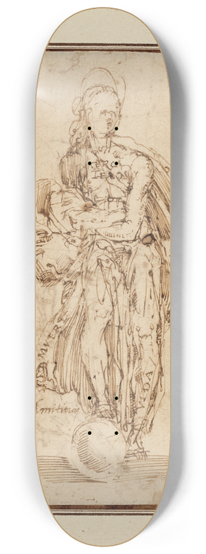 Juan del Castillo - Allegorical Figure of Friendship 8.25 inch art skate deck
