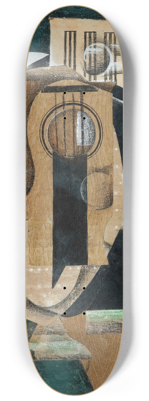 Juan Gris - A Guitar, Glasses and a Bottle 8.25 inch art skate deck