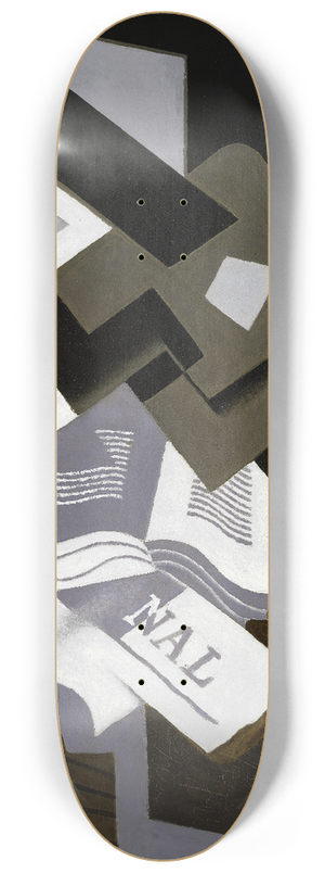 Juan Gris - Guitar, Book and Newspaper 8.25 inch art skate deck