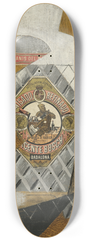 Juan Gris - The Bottle of Ans del Mono 8.25 inch art skate deck Juan Gris - The Bottle of Ans del Mono 8.25 inch art skate deck