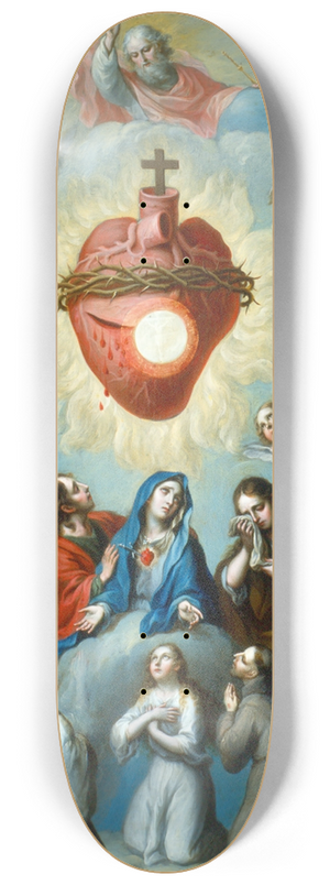 Juan Patricio Morlete Ruiz - The Heart of Jesus 8.25 inch art skate deck