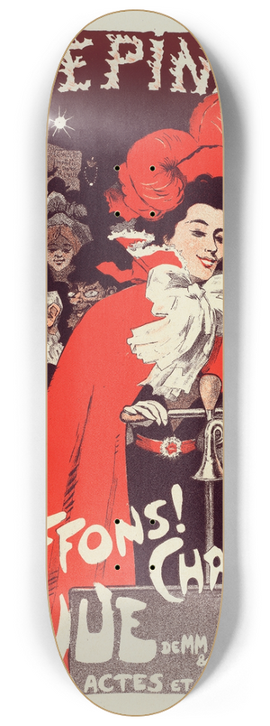Jules-Alexandre Grn - Affiche Pour Le Concert De La Ppinire chauffons! Chauffons! 8.25 inch art skate deck