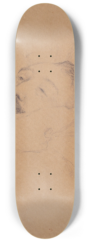 Jules Bastien-Lepage - Gambetta sur son lit de mort, tude de tte. 8.25 inch art skate deck
