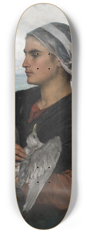 Jules Breton - The Wounded Seagull 8.25 inch art skate deck