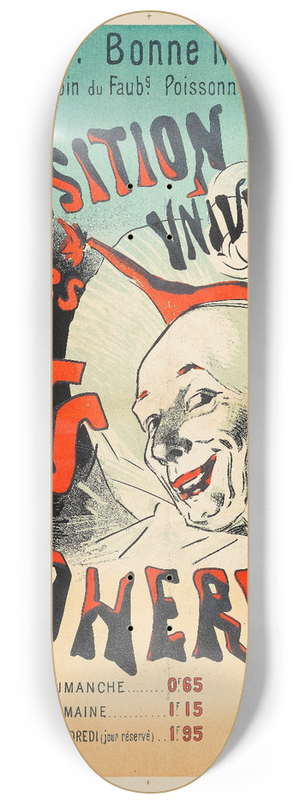 Jules Chret - Exposition Universelle Des Arts Incoherents 8.25 inch art skate deck
