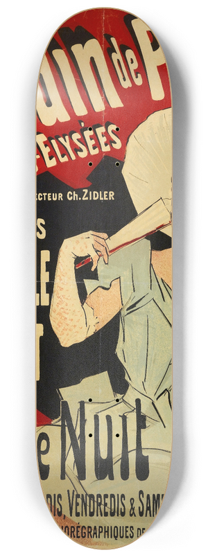 Jules Chret - Tous Les Soirs Spectacle Concert 8.25 inch art skate deck