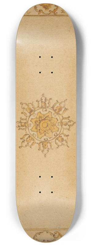 Jules-Edmond-Charles Lachaise - Design for a ceiling with painted decoration 8.25 inch art skate deck Jules-Edmond-Charles Lachaise - Design for a ceiling with painted decoration 8.25 inch art skate deck