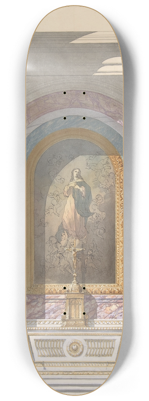 Jules-Edmond-Charles Lachaise - Design for Altar 8.25 inch art skate deck Jules-Edmond-Charles Lachaise - Design for Altar 8.25 inch art skate deck