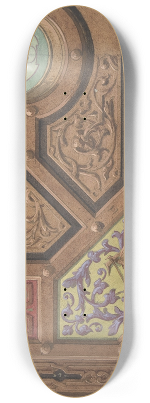 Jules-Edmond-Charles Lachaise - Design for Dining Room Ceiling, Chteau de Cang 8.25 inch art skate deck