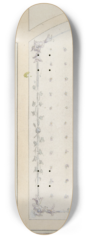 Jules-Edmond-Charles Lachaise - Design for painted decoration of wall or ceiling panels, including the word Frascati 8.25 inch art skate deck Jules-Edmond-Charles Lachaise - Design for painted decoration of wall or ceiling panels, including the word Frascati 8.25 inch art skate deck