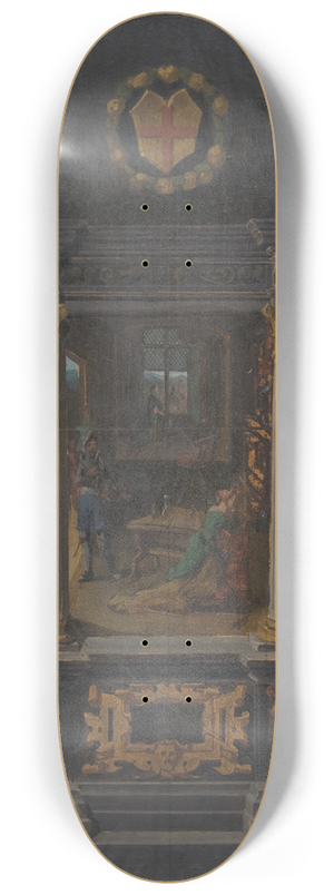 Jules-Edmond-Charles Lachaise - Design for painted wall decoration in the Chteau de Lude, Sarthe 8.25 inch art skate deck Jules-Edmond-Charles Lachaise - Design for painted wall decoration in the Chteau de Lude, Sarthe 8.25 inch art skate deck