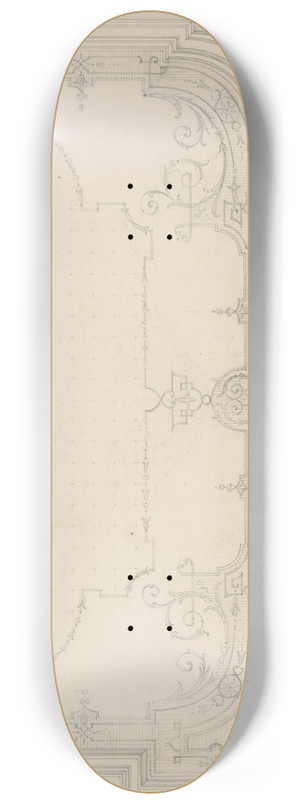 Jules-Edmond-Charles Lachaise - Design for the decoration of a wiling with strapwork and rinceaux 8.25 inch art skate deck Jules-Edmond-Charles Lachaise - Design for the decoration of a wiling with strapwork and rinceaux 8.25 inch art skate deck