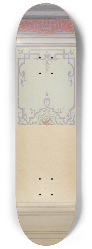 Jules-Edmond-Charles Lachaise - Design for the painted decoration of a ceiling in strapwork and rinceaux 8.25 inch art skate deck Jules-Edmond-Charles Lachaise - Design for the painted decoration of a ceiling in strapwork and rinceaux 8.25 inch art skate deck