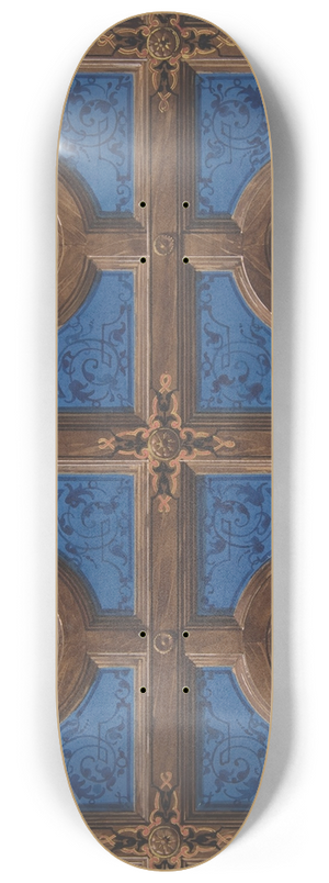 Jules-Edmond-Charles Lachaise - Design for the painted decoration of a coffered ceiling incorporating initials (G and H) for a house on the rue de Clichy 8.25 inch art skate deck Jules-Edmond-Charles Lachaise - Design for the painted decoration of a coffered ceiling incorporating initials (G and H) for a house on the rue de Clichy 8.25 inch art skate deck