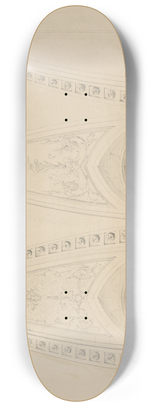 Jules-Edmond-Charles Lachaise - Designs for decorated pendentives 8.25 inch art skate deck Jules-Edmond-Charles Lachaise - Designs for decorated pendentives 8.25 inch art skate deck