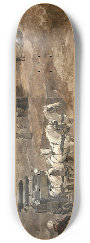 Jules Girardet - Le Sige de Paris, 1871 8.25 inch art skate deck Jules Girardet - Le Sige de Paris, 1871 8.25 inch art skate deck