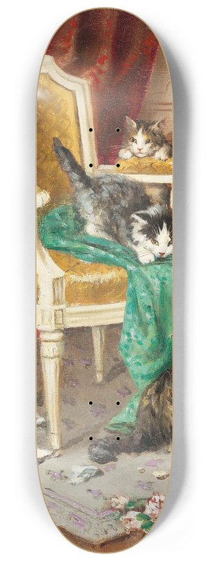 Jules Leroy - Playful Cats 8.25 inch art skate deck Jules Leroy - Playful Cats 8.25 inch art skate deck