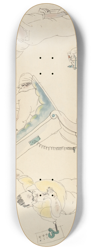 Jules Pascin - Beauty ParlorVerschonerung 8.25 inch art skate deck Jules Pascin - Beauty ParlorVerschonerung 8.25 inch art skate deck