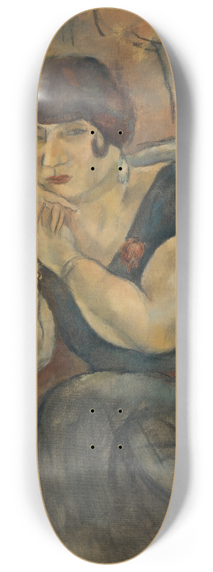 Jules Pascin - Portrait de Madame Jeanne Salmon 8.25 inch art skate deck Jules Pascin - Portrait de Madame Jeanne Salmon 8.25 inch art skate deck