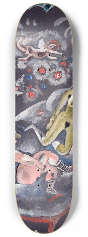 Jules Pascin - Two Figures and Cupid 8.25 inch art skate deck