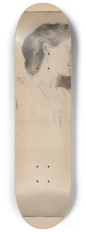 Julian Alden Weir - Profile Head of a Woman 8.25 inch art skate deck