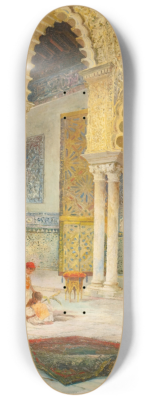 Julio Montenegro - The Courtyard of the Alhambra 8.25 inch art skate deck