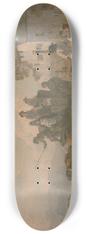 Julius Caesar Ibbetson - A Stage Coach on a Country Road 8.25 inch art skate deck Julius Caesar Ibbetson - A Stage Coach on a Country Road 8.25 inch art skate deck