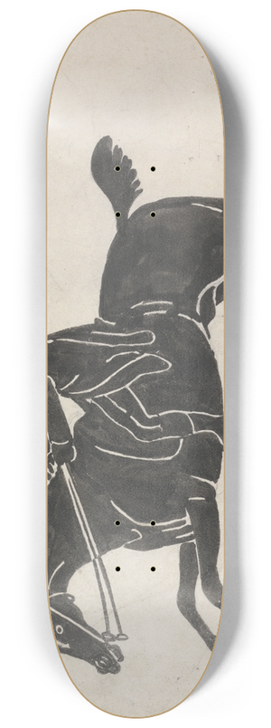Julius Caesar Ibbetson - Rider on a Galloping Horse 8.25 inch art skate deck